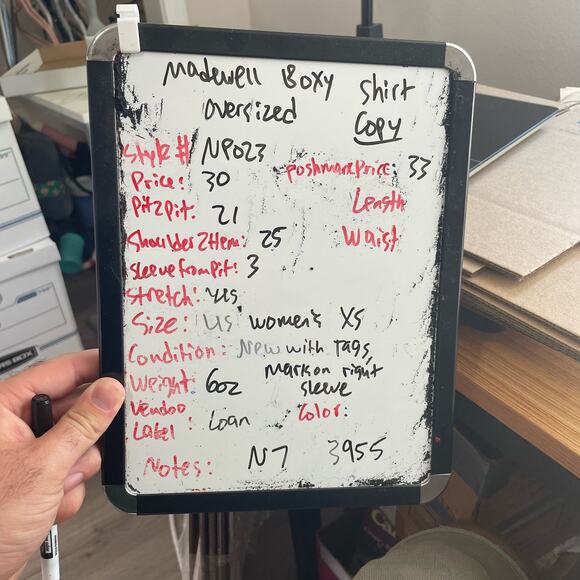 Madewell Oversized Boxy Button Up Signature Poplin Shirt US Women's XS New - Picture 8 of 8